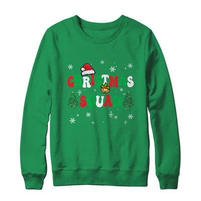 Christmas Squad Family Matching Group Funny Santa Elf Groovy Shirt & Sweatshirt | siriusteestore