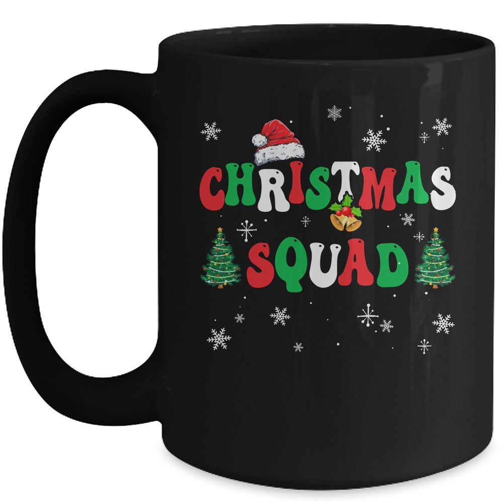 Christmas Squad Family Matching Group Funny Santa Elf Groovy Mug | siriusteestore