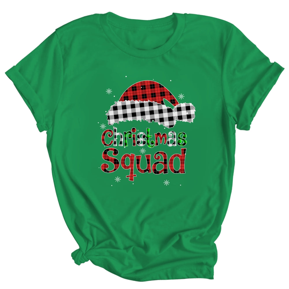 Christmas Squad Red Plaid Family Matching Christmas Pajama Shirt & Sweatshirt | siriusteestore