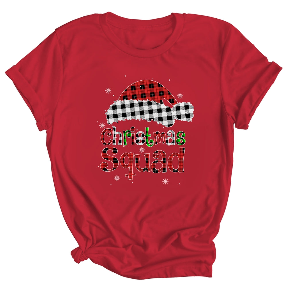 Christmas Squad Red Plaid Family Matching Christmas Pajama Shirt & Sweatshirt | siriusteestore