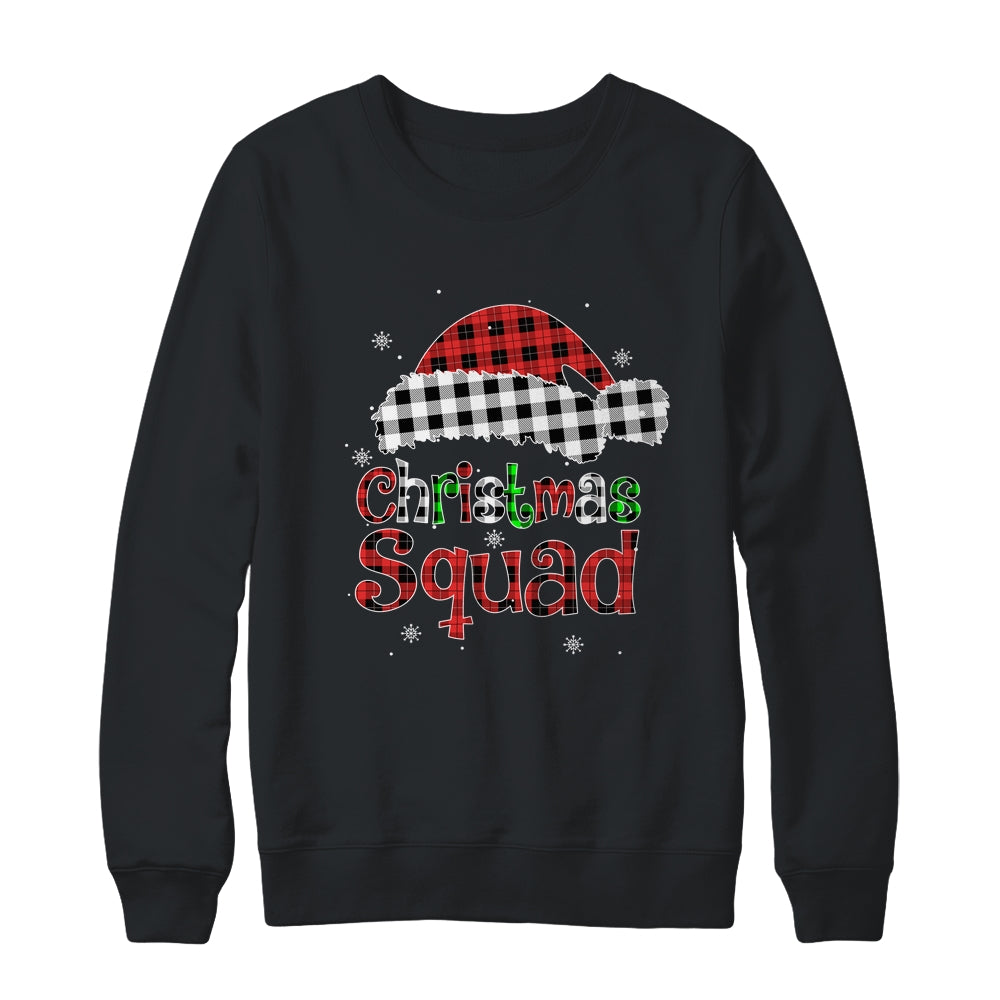 Christmas Squad Red Plaid Family Matching Christmas Pajama Shirt & Sweatshirt | siriusteestore