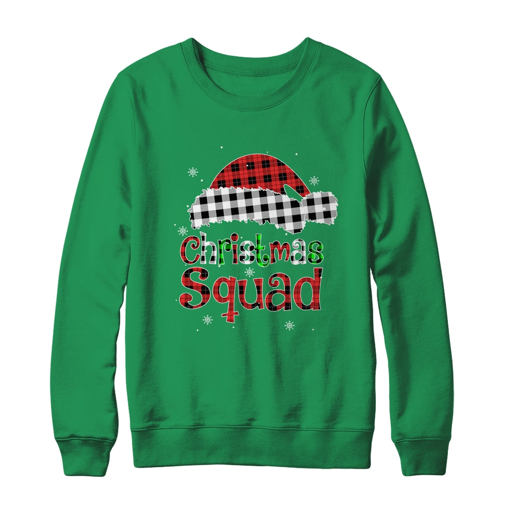 Christmas Squad Red Plaid Family Matching Christmas Pajama Shirt & Sweatshirt | siriusteestore