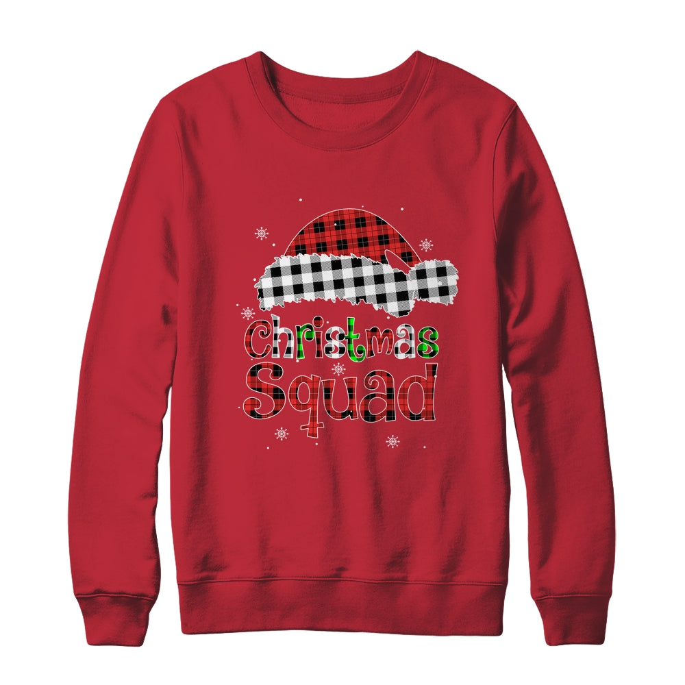 Christmas Squad Red Plaid Family Matching Christmas Pajama Shirt & Sweatshirt | siriusteestore