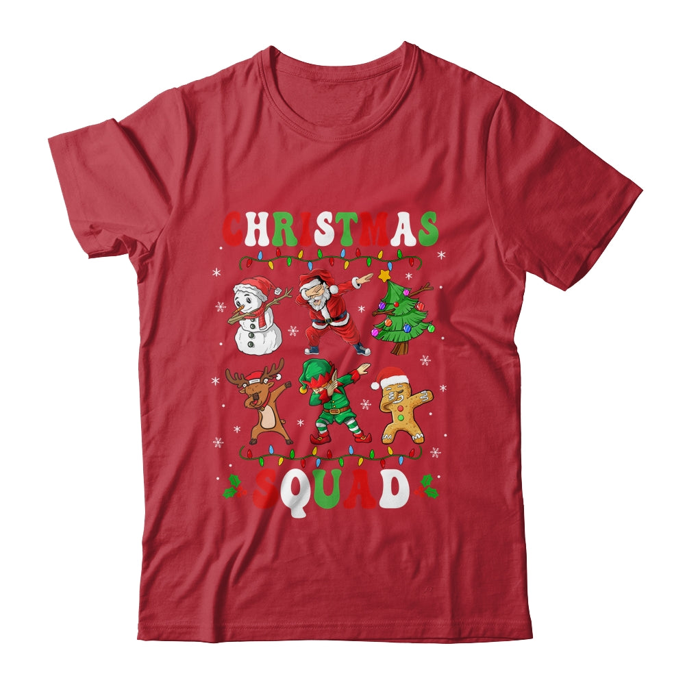 Christmas Squad Santa Dabbing Reindeer Elf Family Matching Shirt & Sweatshirt | siriusteestore