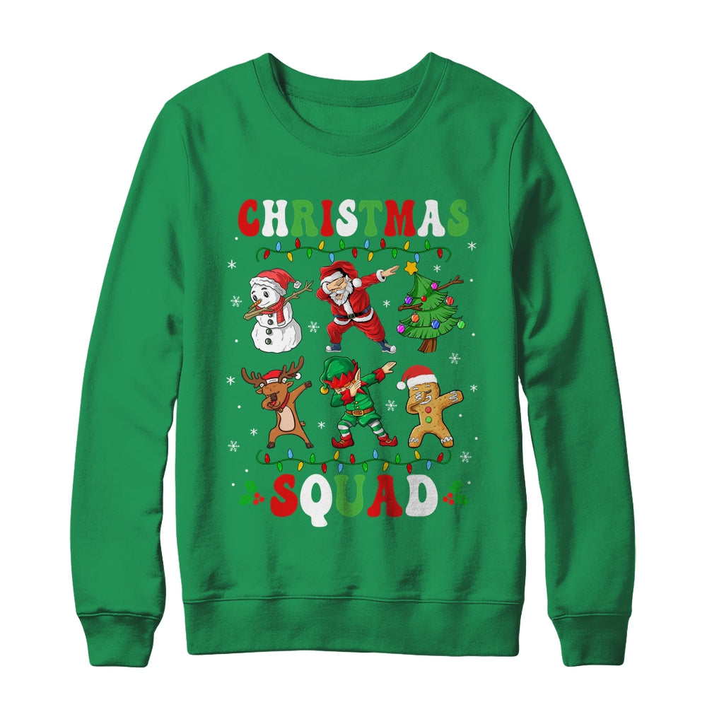 Christmas Squad Santa Dabbing Reindeer Elf Family Matching Shirt & Sweatshirt | siriusteestore