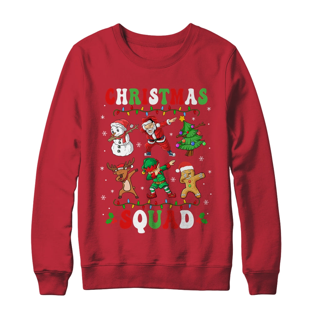 Christmas Squad Santa Dabbing Reindeer Elf Family Matching Shirt & Sweatshirt | siriusteestore