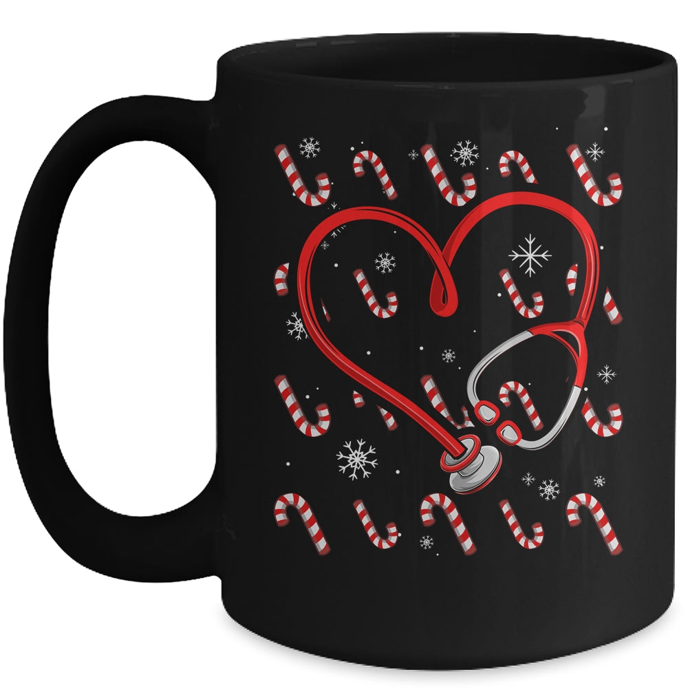 Christmas Stethoscope Nurse Xmas Nursing Scrub Top Women Mug | siriusteestore