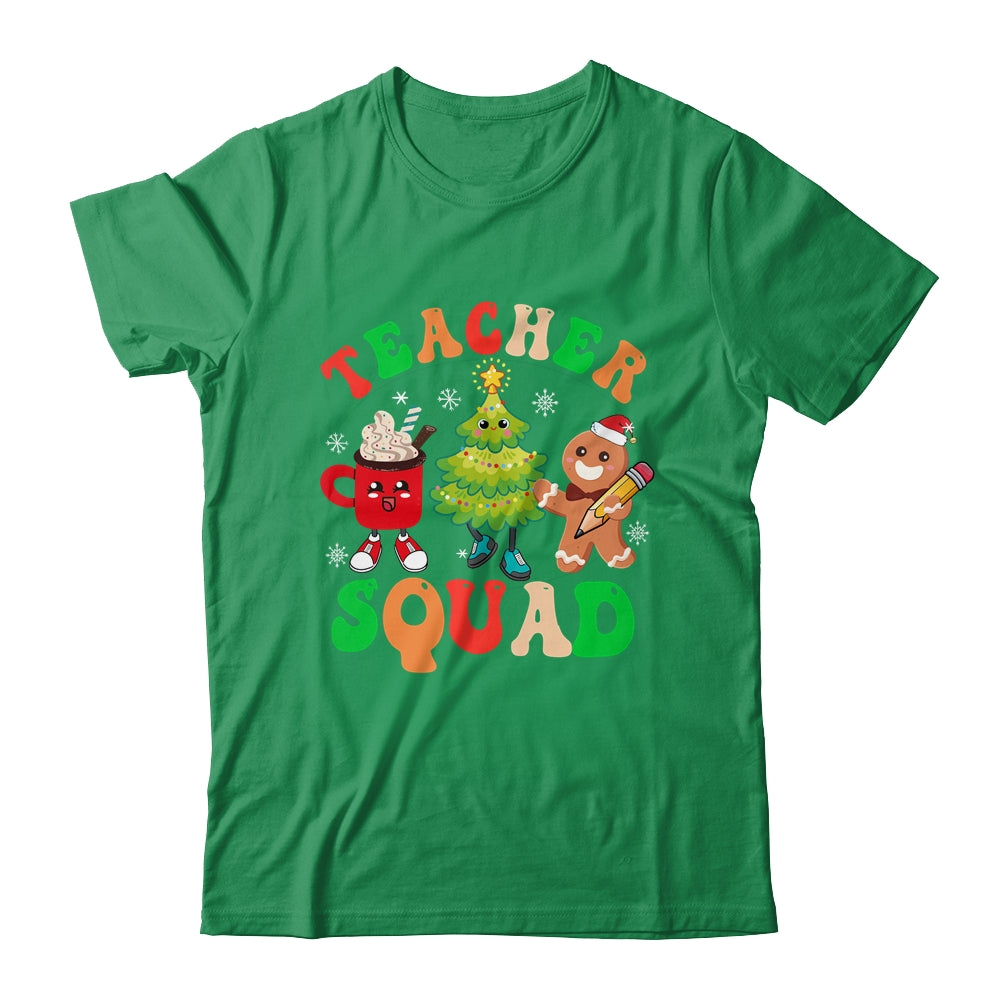 Christmas Teacher Squad Retro Groovy Xmas Teacher Women Shirt & Sweatshirt | siriusteestore