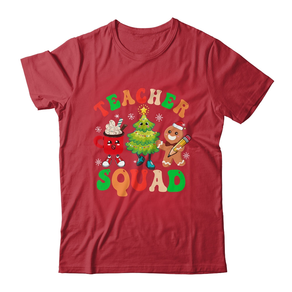 Christmas Teacher Squad Retro Groovy Xmas Teacher Women Shirt & Sweatshirt | siriusteestore