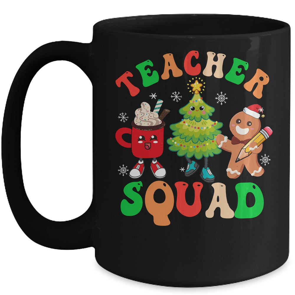 Christmas Teacher Squad Retro Groovy Xmas Teacher Women Mug | siriusteestore