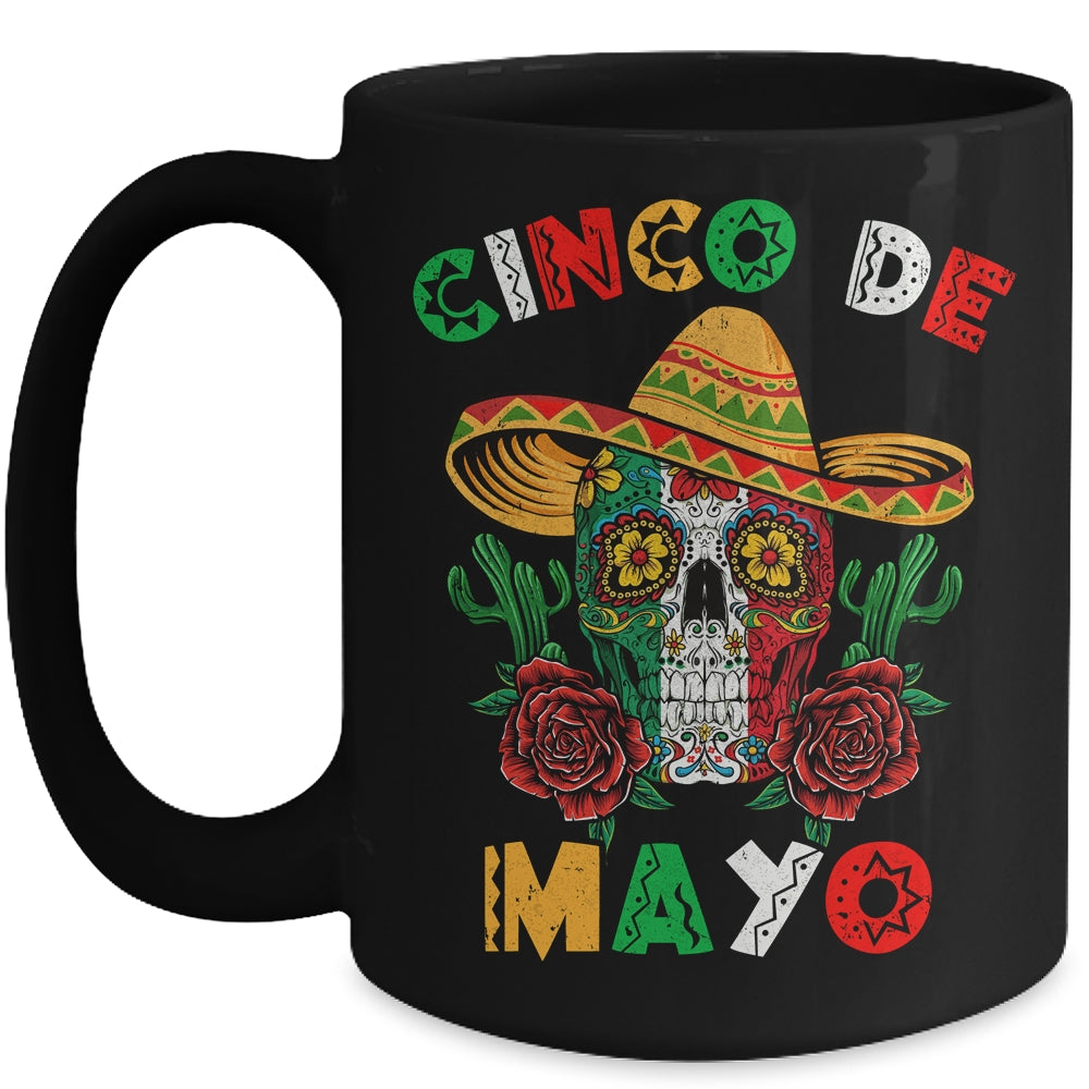 Cinco De Mayo Mexican Cross Sunglasses Skull Mustache Mug | siriusteestore