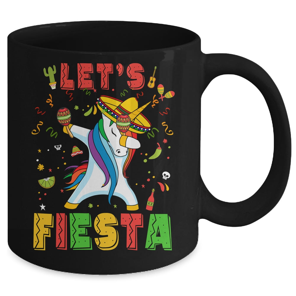 Cinco De Mayo Party Lets Fiesta Dancing Mexican Unicorn Girl Mug | siriusteestore