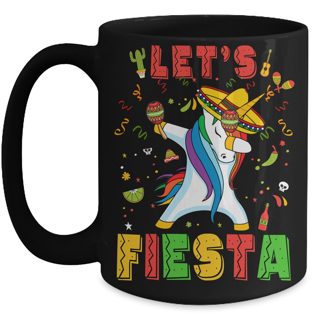 Cinco De Mayo Party Lets Fiesta Dancing Mexican Unicorn Girl Mug | siriusteestore