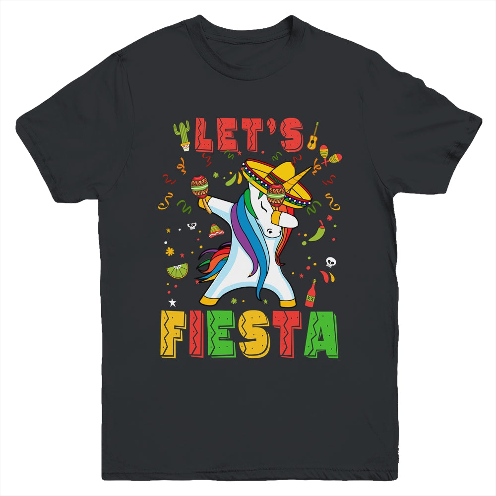 Cinco De Mayo Party Lets Fiesta Dancing Mexican Unicorn Girl Youth Shirt | siriusteestore