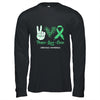 Cirrhosis Awareness Peace Love Cure Leopard Shirt & Hoodie | siriusteestore