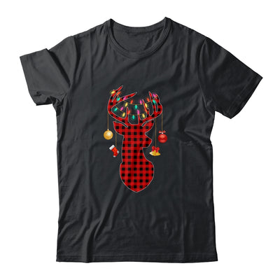 Classic Red Black Christmas Buffalo Plaid Deer Shirt & Sweatshirt | siriusteestore