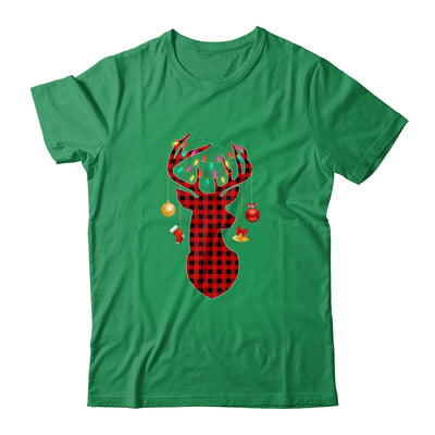 Classic Red Black Christmas Buffalo Plaid Deer Shirt & Sweatshirt | siriusteestore
