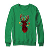 Classic Red Black Christmas Buffalo Plaid Deer Shirt & Sweatshirt | siriusteestore