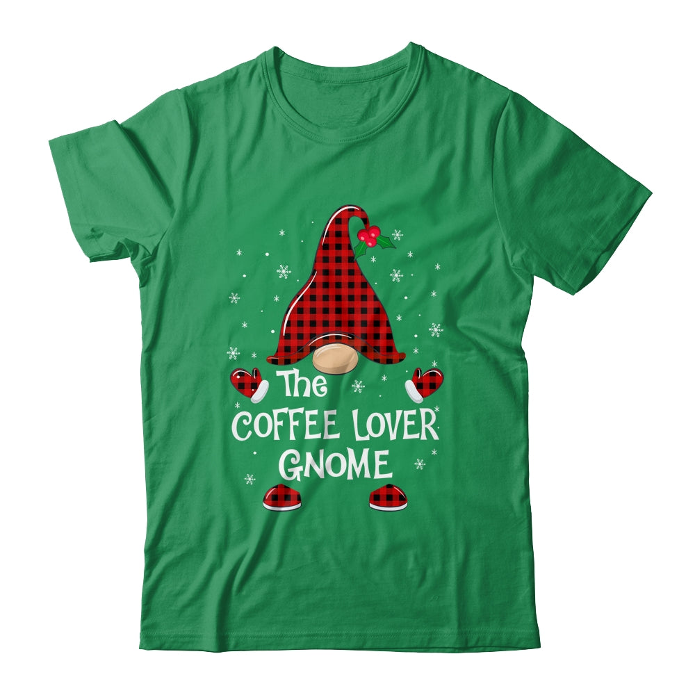 Coffee Lover Gnome Buffalo Plaid Matching Christmas Pajama Gift Shirt & Sweatshirt | siriusteestore