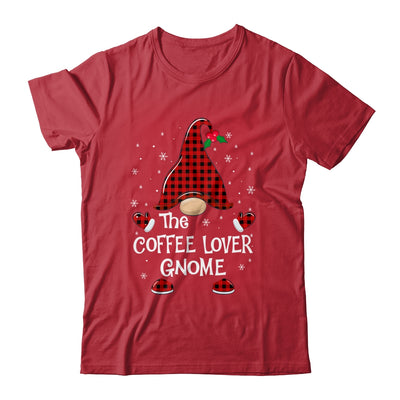 Coffee Lover Gnome Buffalo Plaid Matching Christmas Pajama Gift Shirt & Sweatshirt | siriusteestore