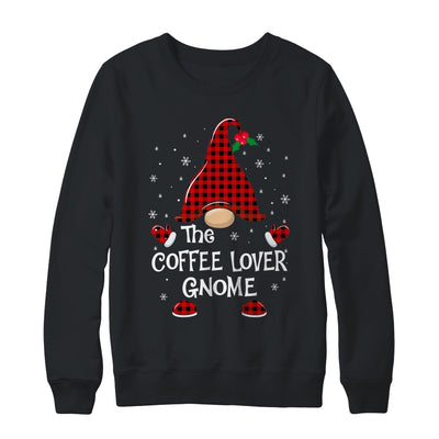 Coffee Lover Gnome Buffalo Plaid Matching Christmas Pajama Gift Shirt & Sweatshirt | siriusteestore