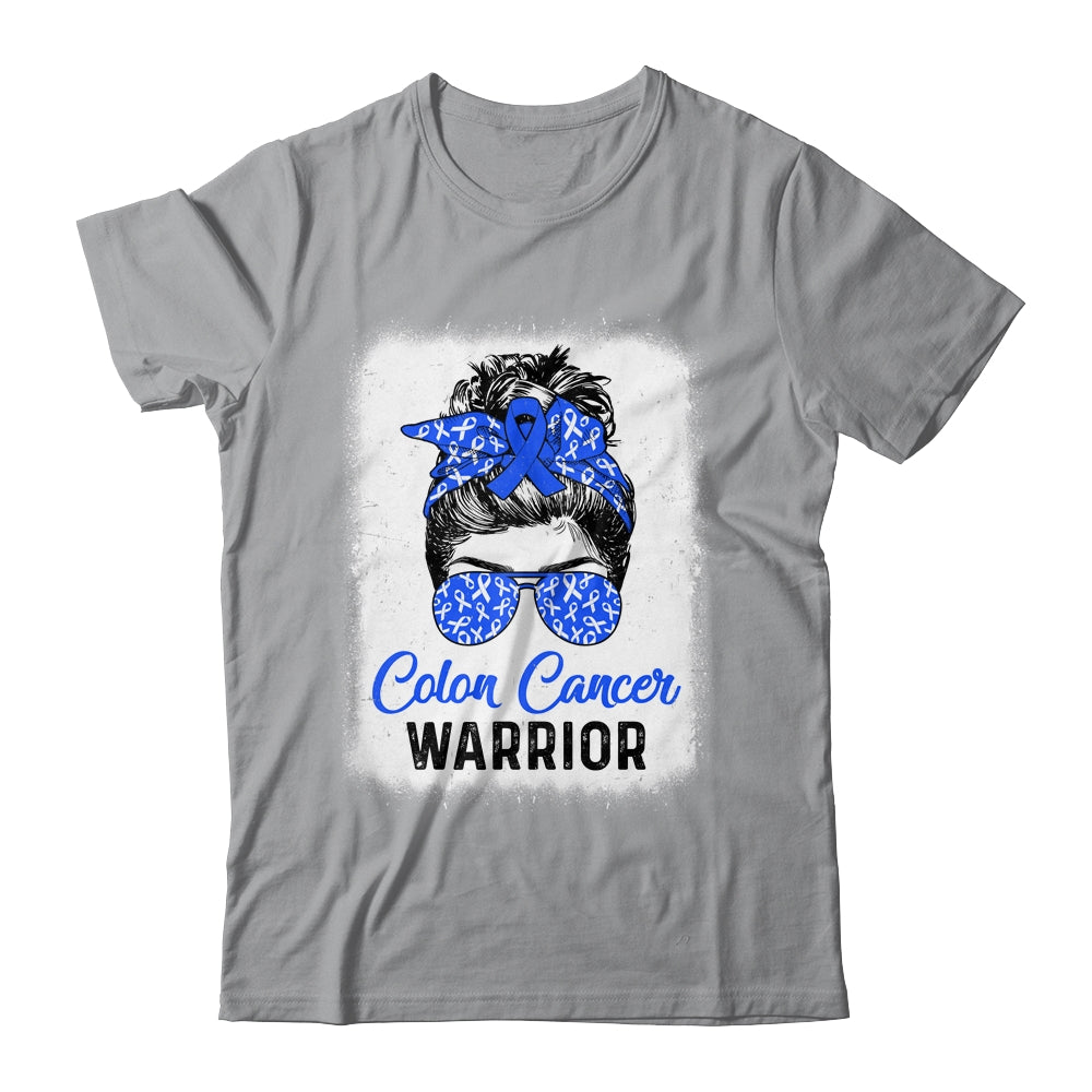 Colon Cancer Awareness Colorectal Cancer Messy Bun Shirt & Hoodie | siriusteestore