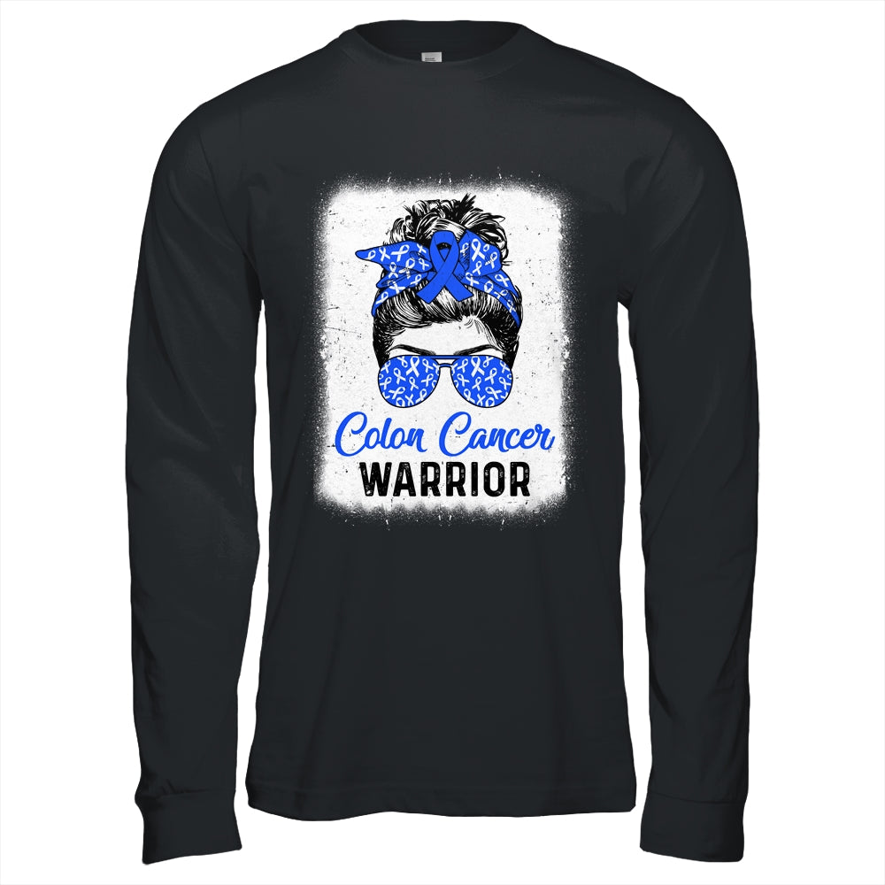 Colon Cancer Awareness Colorectal Cancer Messy Bun Shirt & Hoodie | siriusteestore