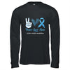 Colon Cancer Awareness Peace Love Cure Leopard Shirt & Hoodie | siriusteestore