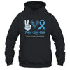 Colon Cancer Awareness Peace Love Cure Leopard Shirt & Hoodie | siriusteestore