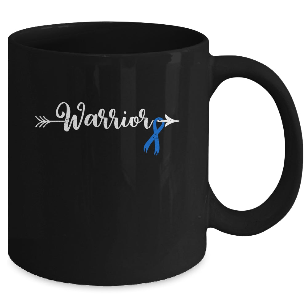 Colon Cancer Warrior Colon Cancer Awareness Blue Ribbon Mug | siriusteestore
