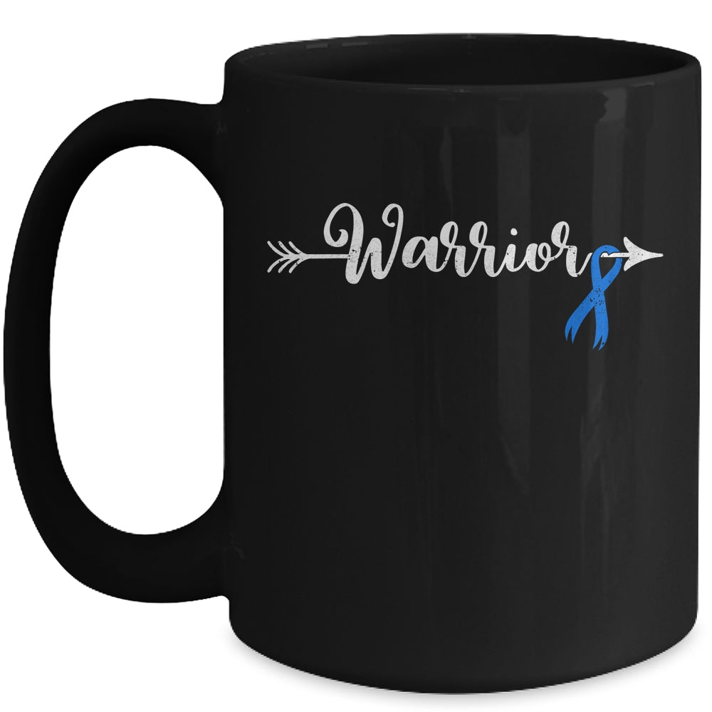 Colon Cancer Warrior Colon Cancer Awareness Blue Ribbon Mug | siriusteestore