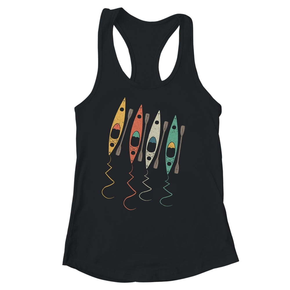 Colorful Kayak Lake Life Boating Boat Lover Kayaker Retro Shirt & Tank Top | siriusteestore