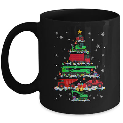 Construction Vehicle Excavator Christmas Tree Funny Xmas Mug | siriusteestore