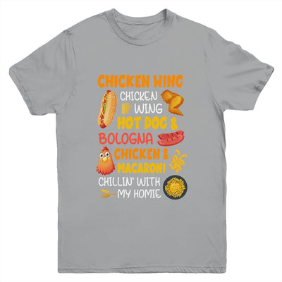 Cooked Chicken Wing Chicken Wing Hot Dog And Bologna Hotdog Youth Shirt | siriusteestore