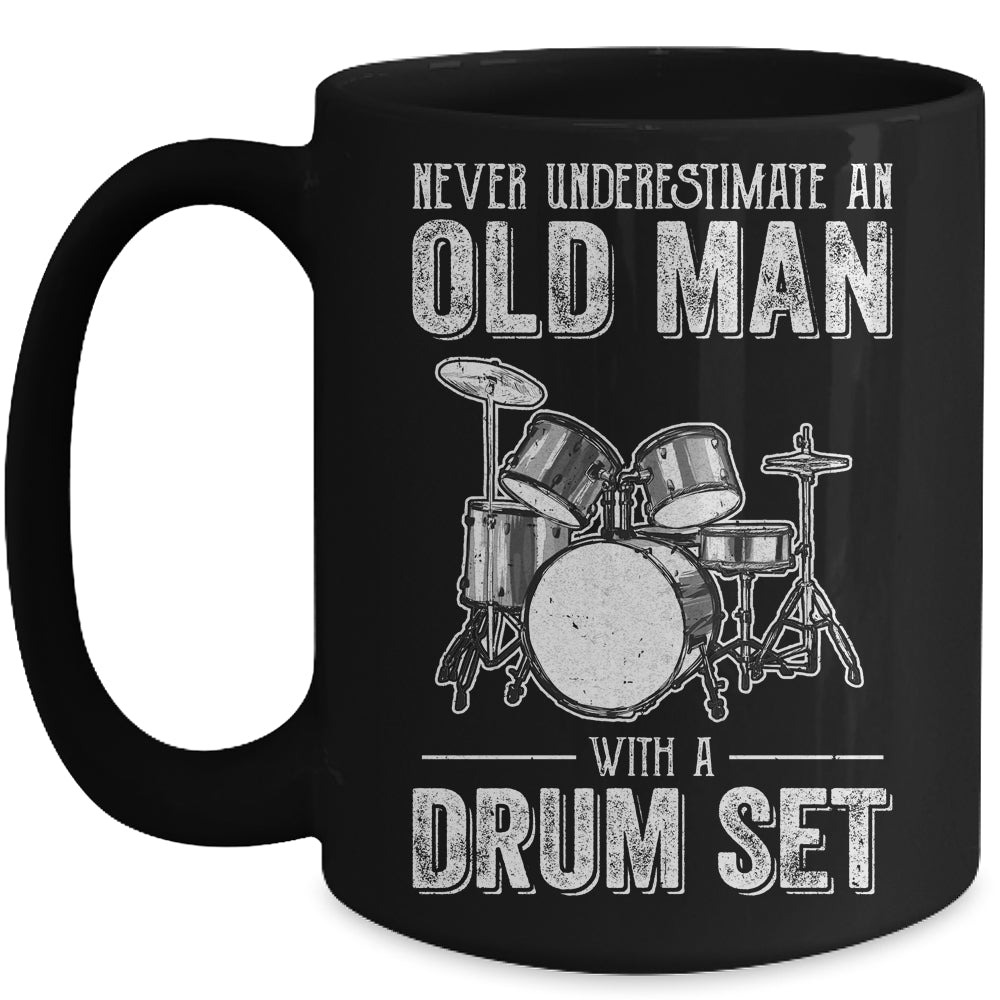 Cool Drummer Art Men Dad Drum Set Player Drum Kit Musician Mug | siriusteestore