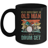 Cool Drummer Dad Art Men Drum Set Player Drum Kit Musician Mug | siriusteestore