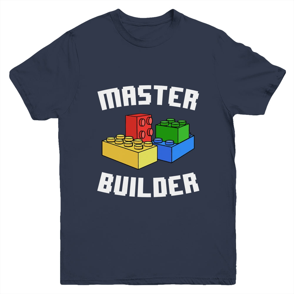 Cool Master Builder Funny Building Blocks Men Women Youth Shirt | siriusteestore