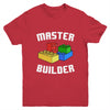 Cool Master Builder Funny Building Blocks Men Women Youth Shirt | siriusteestore