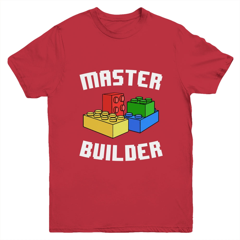 Cool Master Builder Funny Building Blocks Men Women Youth Shirt | siriusteestore
