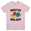 Cool Master Builder Funny Building Blocks Women Men Youth Shirt | siriusteestore