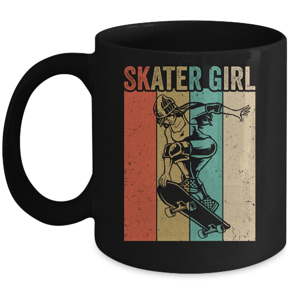 Cool Skater Art Women Girls Skateboarding Skateboard Skating Mug | siriusteestore