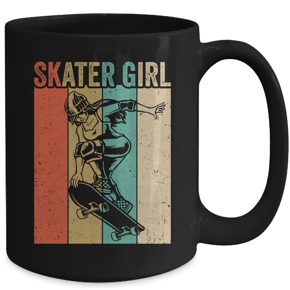 Cool Skater Art Women Girls Skateboarding Skateboard Skating Mug | siriusteestore