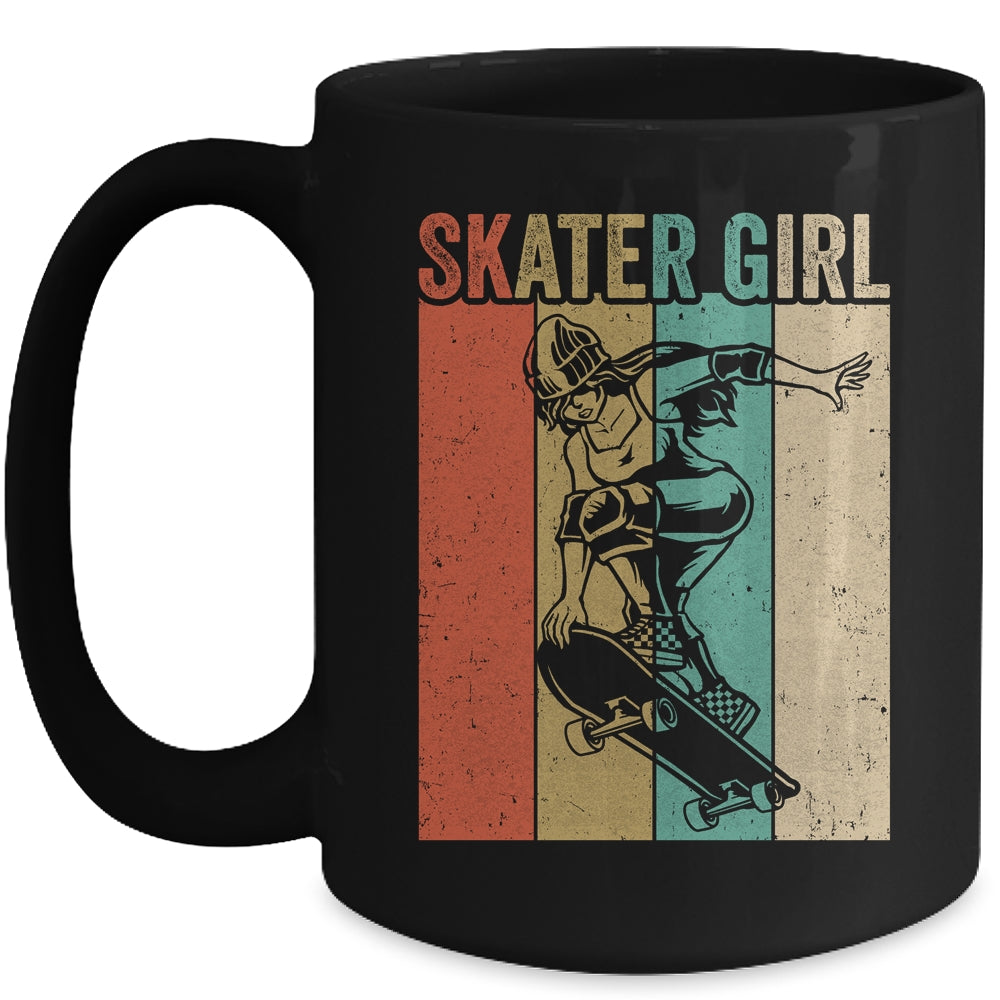 Cool Skater Art Women Girls Skateboarding Skateboard Skating Mug | siriusteestore