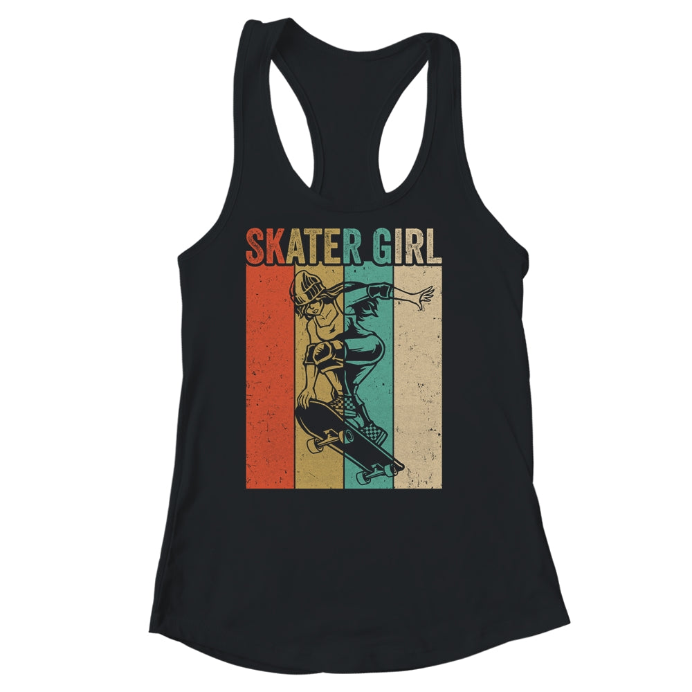 Cool Skater Art Women Girls Skateboarding Skateboard Skating Shirt & Tank Top | siriusteestore