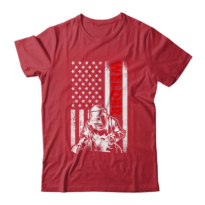 Cool Welder Design For Men Welder Welding Metalwork Us Flag Shirt & Hoodie | siriusteestore