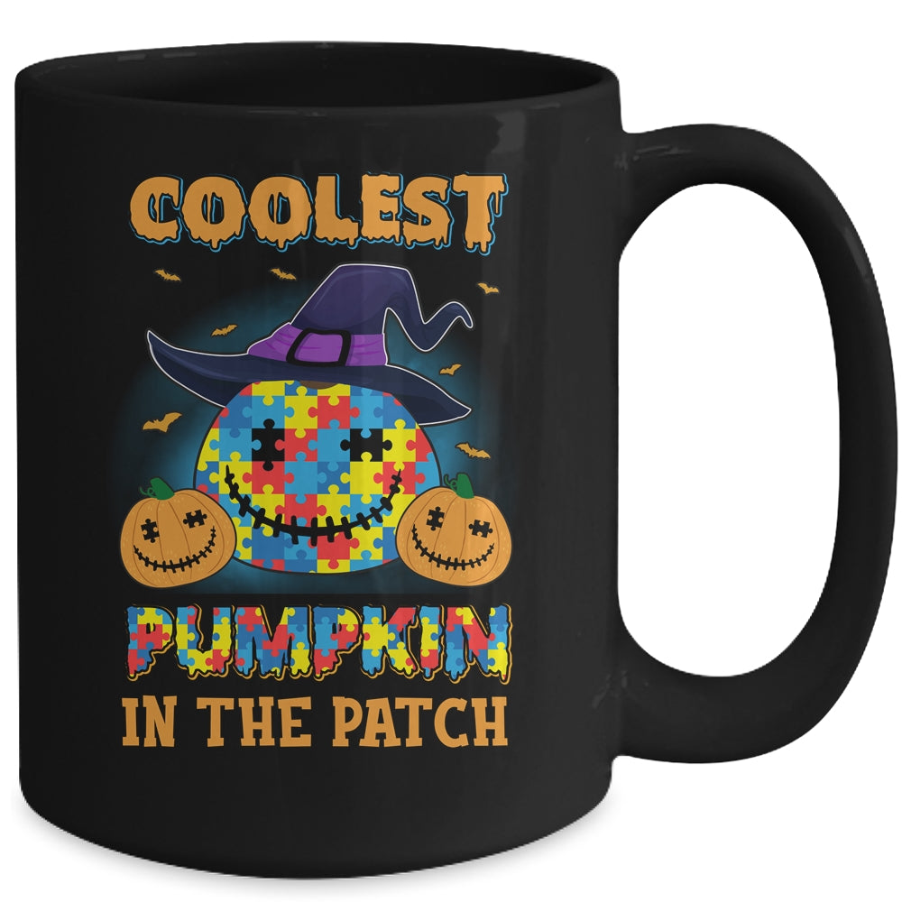 Coolest Pumpkin In The Patch Autism Awareness Halloween Gift Mug | siriusteestore
