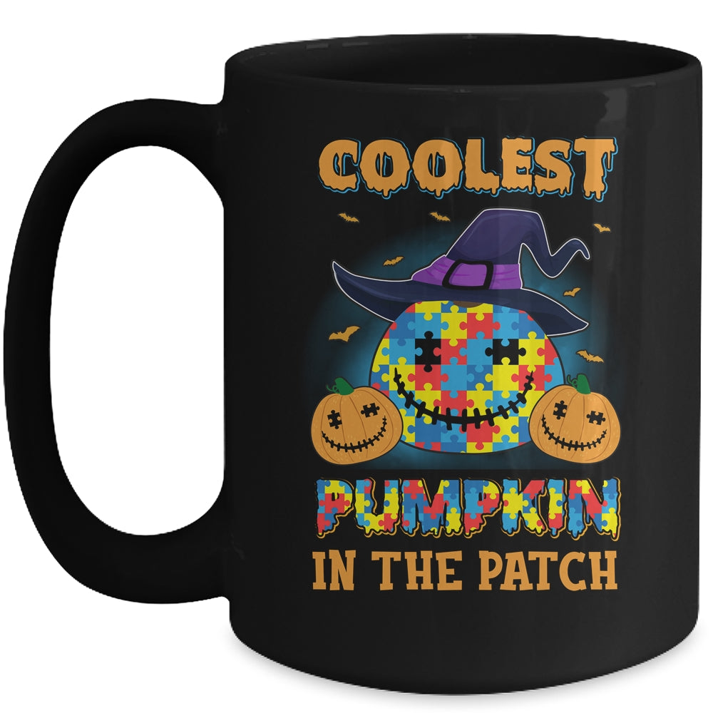 Coolest Pumpkin In The Patch Autism Awareness Halloween Gift Mug | siriusteestore