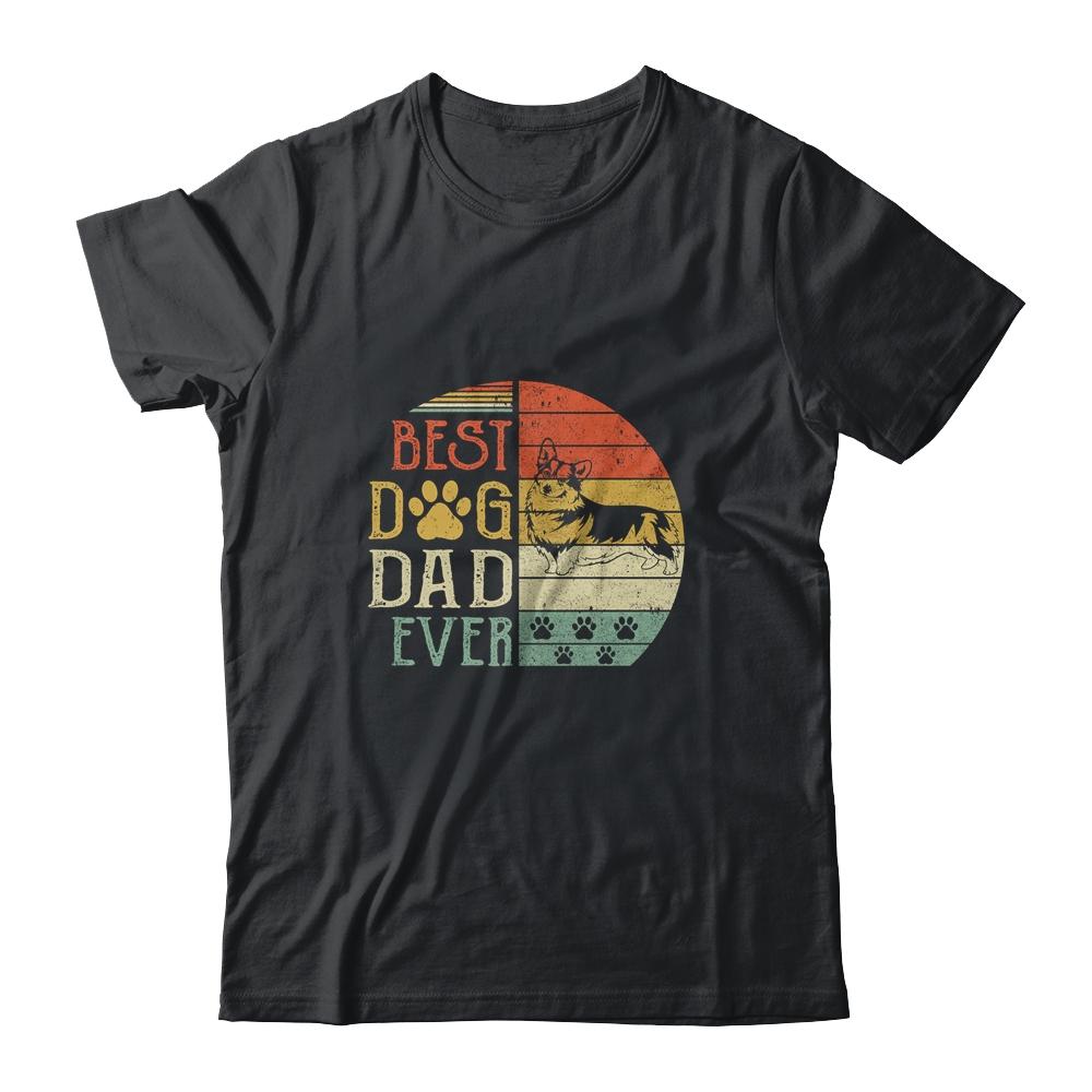 Corgi Best Dog Dad Ever Vintage Father's Day Retro Shirt & Hoodie | Siriustee.com