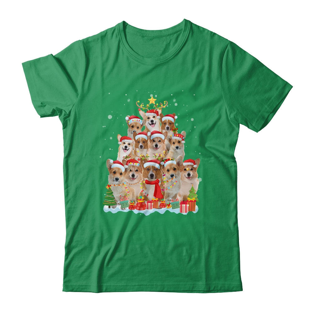 Corgi Christmas Tree Pajama Xmas Shirt & Sweatshirt | siriusteestore