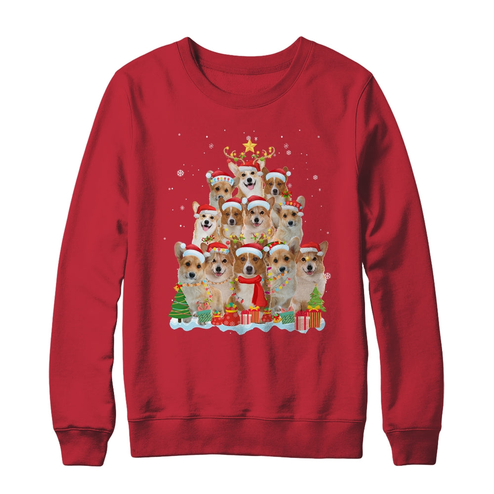 Corgi Christmas Tree Pajama Xmas Shirt & Sweatshirt | siriusteestore